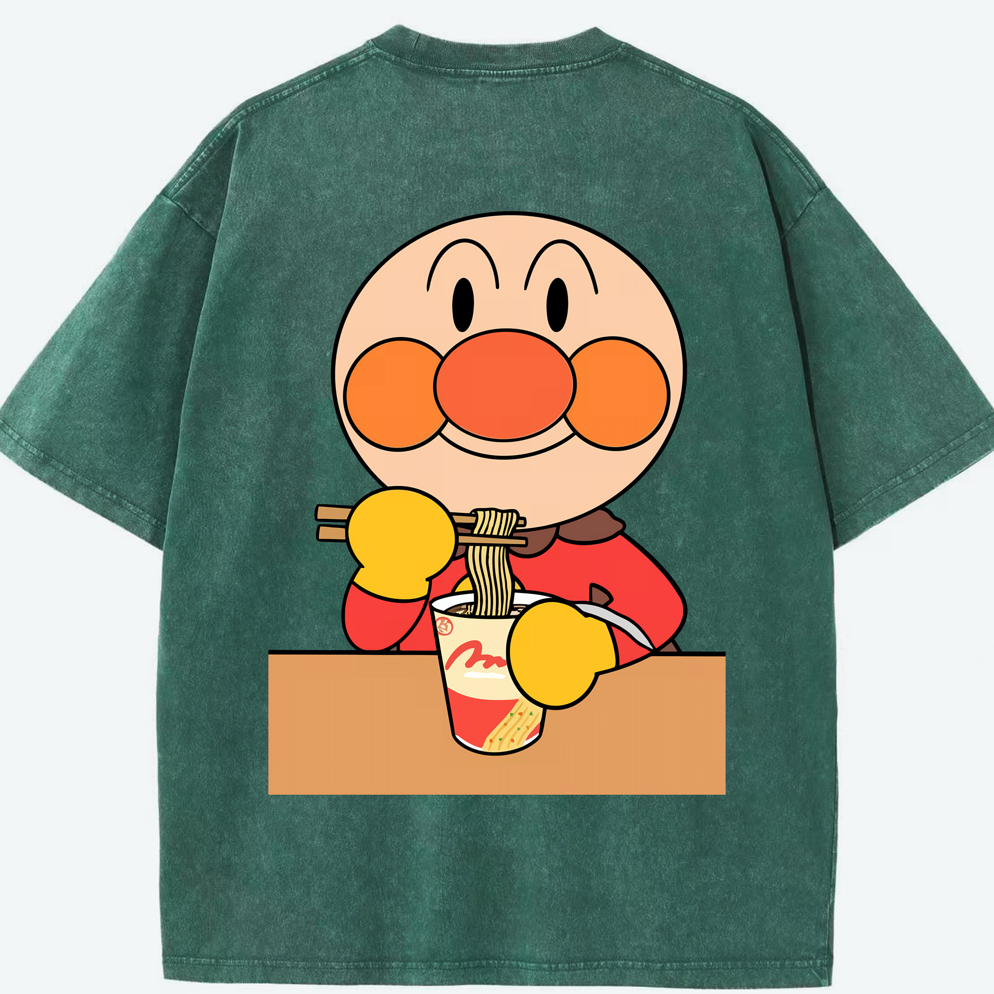 （画像用） アンパンマン Anpanman 綿100% ヴィンテージ風 半袖Tシャツ（背面プリント）